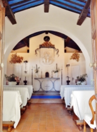 This Pescia Fiorentina villa has its own garden chapel.